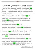 CLST 2102 Questions and Correct Answers