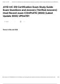 AVID MC 210 Certification Exam Study Guide Exam Questions and Answers &lpar;Verified Answers&rpar; Most Recent exam COMPLETE &lpar;2025&rpar; &lpar;Latest Update 2025&rpar; UPDATE&excl;&excl;