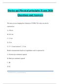 Davies spi Physical principles Exam 2026 Questions and Answers