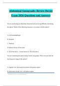 Abdominal Sonography Review Davies Exam 2026 Questions and Answers