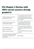 PLC Chapter 2 Review with 100- correct answers already graded A&plus;&period;