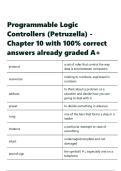 Programmable Logic Controllers &lpar;Petruzella&rpar; - Chapter 10 with 100- correct answers already graded A&plus;