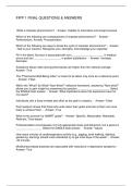 FIPP 1 FINAL QUESTIONS & ANSWERS
