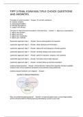 FIPP 3 FINAL EXAM MULTIPLE CHOICE QUESTIONS AND ANSWERS