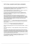 FIPP 6 FINAL QUIZZES QUESTIONS & ANSWERS
