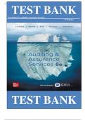Test Bank for Auditing & Assurance Services 8th Edition by Timothy J&period; Louwers &vert;ISBN&colon; 9781260570519&vert; Guide A&plus;