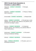 HESI Vocab Exam Question & Answers &lpar; Latest 2025 &rpar;&period;docx