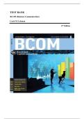 Test Bank for BCOM6 6th Edition by Carol M&period; Lehman &vert;ISBN&colon; 9781285431642&vert; Guide A&plus;