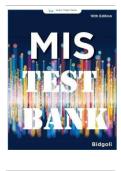 MIS 10th Edition Bidgoli Test Bank &vert; Full Q&A &vert; Instant Download