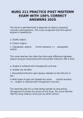 NURS 211 PRACTICE POST MIDTERM EXAM WITH 100&percnt; CORRECT ANSWERS 2025