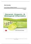 Test Bank for General&comma; Organic&comma; & Biological Chemistry 3rd Edition by Janice Smith &vert;ISBN&colon; 9780073511245&vert; Guide A&plus;