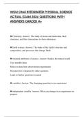 WGU C165 INTEGRATED PHYSICAL SCIENCE ACTUAL EXAM 2026 QUESTIONS WITH ANSWERS GRADED A&plus;