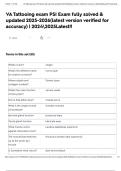 VA Tattooing exam PSI Exam fully solved & updated 2025-2026&lpar;latest version verified for accuracy&rpar; &vert; 20242025Latest&excl;&excl;