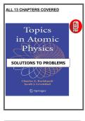 Topics in Atomic Physics &lpar;2006 Edition&rpar; &ndash; Solutions to Problems &ndash; Burkhardt & Leventhal