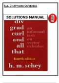 Div&comma; Grad&comma; Curl&comma; and All That &lpar;4th Edition&comma; 2005&rpar; &ndash; Solutions Manual &ndash; Schey