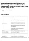 NUR-641E Advanced Pathophysiology and Pharmacology for the Nurse Educator Exam Questions and Answers &lpar;Verified Answers&rpar; &lpar;Latest Update 2025&rpar; UPDATE&excl;&excl;