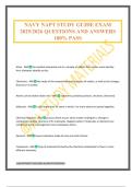 NAVY NAPT STUDY GUIDE EXAM 2025&sol;2026 QUESTIONS AND ANSWERS 100&percnt; PASS