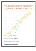 NAPT STUDY GUIDE EXAM 2025&sol;2026 QUESTIONS AND ANSWERS 100&percnt; PASS