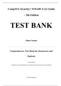 Test Bank for CompTIA Security&plus; SY0-601 Cert Guide&comma; 5th edition by Omar Santos