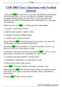 COB 300D Test 1 Questions with Verified  Answers