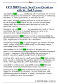 COB 300D Strunk Final Exam Questions  with Verified Answers