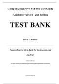 Test Bank for CompTIA Security&plus; SY0-501 Cert Guide&comma; Academic Edition&comma; 2nd edition by Dave Prowse