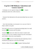 Cog Sci C100 Midterm 1 Questions and  Correct Answers 
