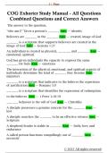 COG Exhorter Study Manual - All Questions  Combined Questions and Correct Answers