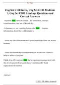 Cog Sci C100 Intro&comma; Cog Sci C100 Midterm  1&comma; Cog Sci C100 Readings Questions and  Correct Answers