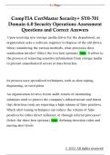 CompTIA Certmaster CE Security&plus; Domain  5&period;0 Questions and Correct Answers