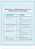 HR Technology - D356 Questions & Answers for Guaranteed Pass &vert; Newest Update&period;