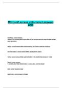 Microsoft access with correct answers 2025