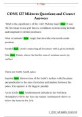 CONS 127 Midterm Questions and Correct  Answers