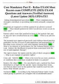 Core Mandatory Part II - Relias EXAM Most  Recent exam COMPLETE &lpar;2025&rpar; EXAM  Questions and Answers &lpar;Verified Answers&rpar;  &lpar;Latest Update 2025&rpar; UPDATE&excl;&excl; 