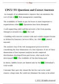 CPCU 551 Questions and Correct Answers 