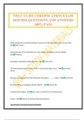NNCC CCHT CERTIFICATION EXAM 2025&sol;2026 QUESTIONS AND ANSWERS 100&percnt; PASS