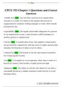 CPCU 552 Chapter 1 Questions and Correct  Answers 