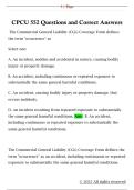 CPCU 552 Questions and Correct Answers 