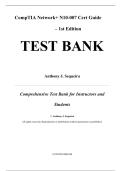 Test Bank for CompTIA Network&plus; N10-007 Cert Guide&comma; Deluxe Edition&comma; 1st edition by Anthony J&period; Sequeira 