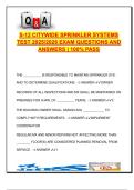 S-12 Citywide Sprinkler Systems Exam &ndash; 100 Practice Questions with Verified Answers &vert; Fire Safety&comma; System Tags&comma; Valves&comma; FDNY Standards &vert; 2025&sol;2026