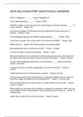 SAFE MLO EXAM PREP QUESTIONS & ANSWERS