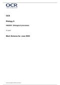 2025 Biological Processes OCR-A Paper 1 + Mark Scheme