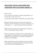 WGU D002 ACTUAL EXAM PAPER 2026 QUESTIONS WITH SOLUTIONS GRADED A&plus;