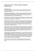 SAFE MLO TEST - STUDY GUIDE GLOSSARY DEFINITIONS
