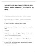 WGU D002 CERTIFICATION TEST PAPER 2026 QUESTIONS WITH ANSWERS GUARANTEED TO PASS