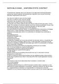 SAFE MLO EXAM &lowbar; UNIFORM STATE CONTENT