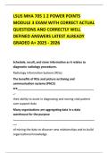 LSUS MHA 705 1 2 POWER POINTS MODULE 3 EXAM WITH CORRECT ACTUAL QUESTIONS AND CORRECTLY WELL DEFINED ANSWERS LATEST ALREADY GRADED A&plus; 2025 - 2026