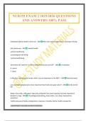 NUR155 EXAM 2 2025&sol;2026 QUESTIONS AND ANSWERS 100&percnt; PASS