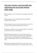 WGU D017 SCHOOL LAW EXAM PREP 2026 QUESTIONS WITH SOLUTIONS UPDATED STUDY GUIDE