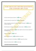 NURS 160 EXAM 2 2025&sol;2026 QUESTIONS AND ANSWERS 100&percnt; PASS